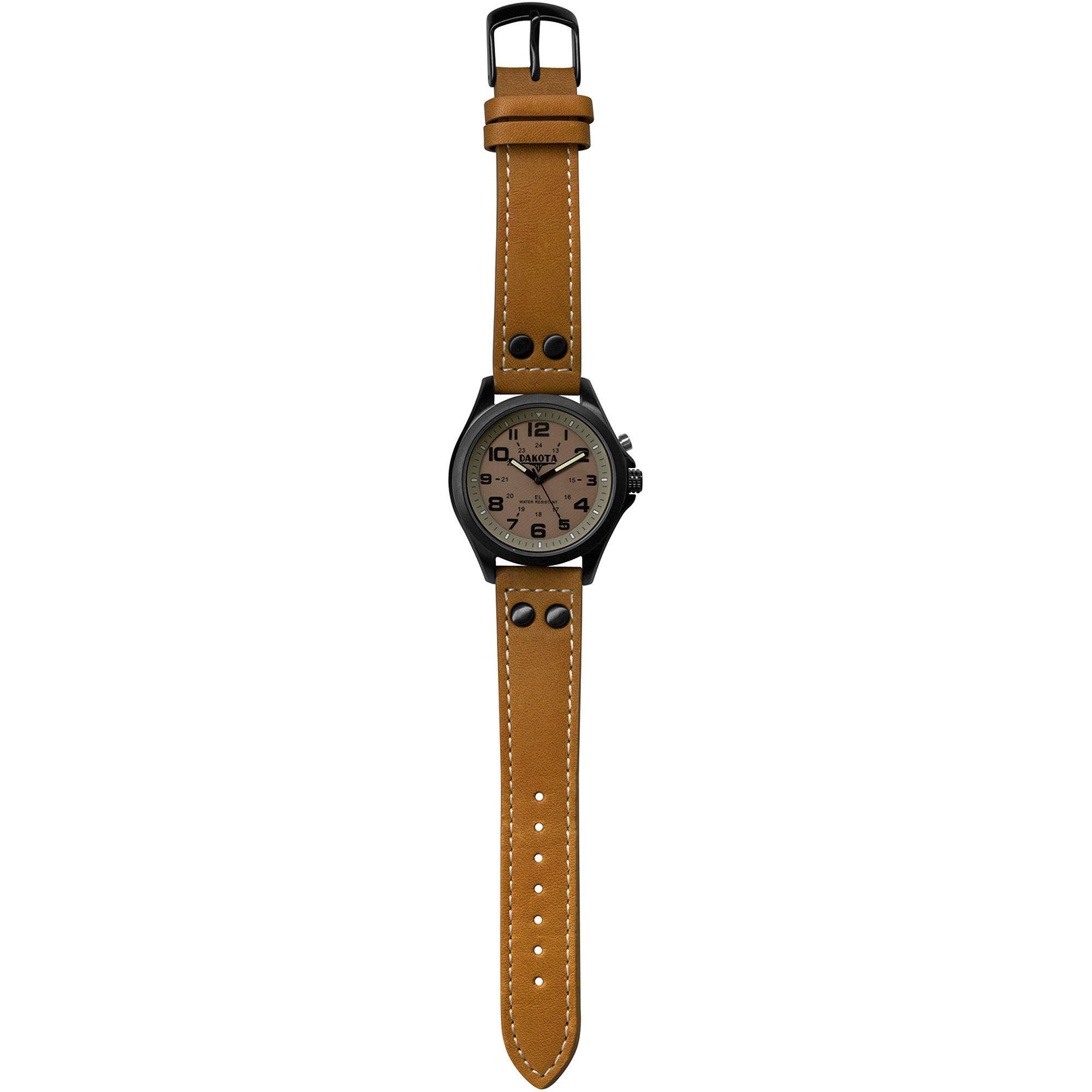 Dakota Watch Company Khaki/Brown Stealth EL Watch
