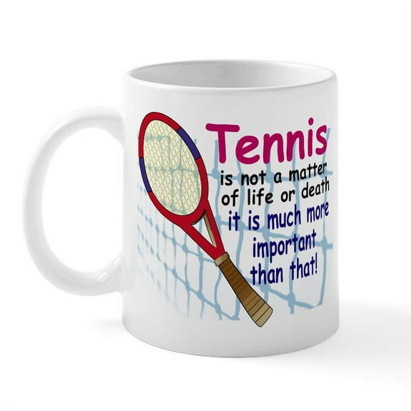 CafePress - Tennis Life Or Death Mug - 11 oz Ceramic Mug - Novelty Coffee Tea Cup