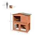 thumbnail image 3 of Wooden Rabbit Hutch 40" Outdoor Bunny Cage with Leakproof Tray & Ramp - Weatherproof Pet House for Rabbits, Guinea Pigs, Ferrets, 3 of 9