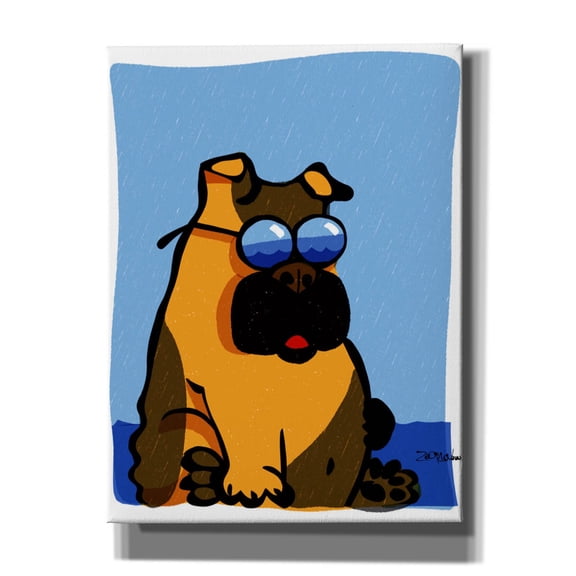 Epic Graffiti 'Cool Dog Blue' by Irena Orlov, Canvas Wall Art, 12"x16"