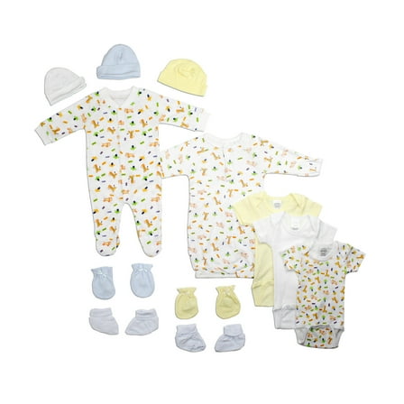Newborn Baby Clothes Set  12 Pc Layette Gift for Boys  Soft Cotton Onesies & More
