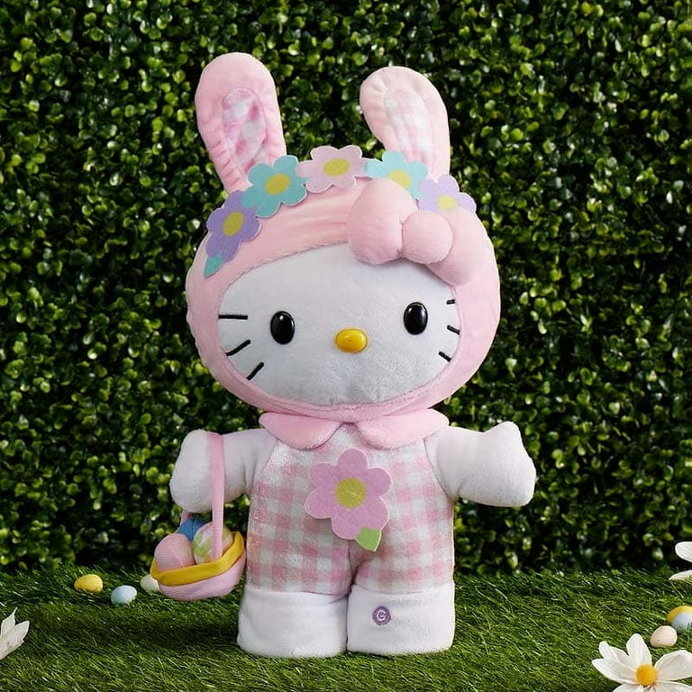 NEW Hello Kitty Easter Bunny Animated Musical Dancing Side