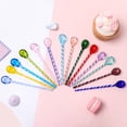 thumbnail image 3 of Colorful Spoon - Teaspoon Rainbow Color for Coffee Tea Mixing Sugar Ice Cream Stir Bar Spoons - Colorful Mini Cutlery, 3 of 4