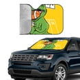 thumbnail image 4 of Fuzoiu T-Rex Playing Football Print Car Windshield Sun Shade,Block Uv Rays Sunshade,Foldable Front Window Sun Visor Protector for Car,SUV,Truck-Keep Vehicle Cool-T-Rex Playing Football, 4 of 8