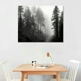 thumbnail image 3 of COMIO  Foggy Forest Canvas Wall Art: Misty Mountain Nature Picture Landscape winter Prints Pine Tree Photo Decor for Living Room Bedroom Office, 3 of 5