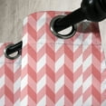 thumbnail image 3 of Ambesonne Coral Grommet Curtain, Retro Chevron Pattern, 50" x 84", Coral Dark Coral White, 3 of 6