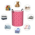 thumbnail image 4 of Goofa red bows Printed Circular Hamper,Laundry Basket with Handles,Storage Baskets Foldable,Large Capacity Laundry Hamper-, 4 of 6