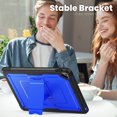 thumbnail image 5 of ELEHOLD Rugged Case with Pencil Holder For iPad 9th/8th/7th Generation, Built-in Kickstand Double-Layer Protection Full-Body Shockproof Cover For iPad 9th/8th/7th Generation,Blue, 5 of 11