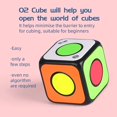 thumbnail image 2 of Qiyi O2 Cube Standard 1x1 Cubos mágicos Puzzle Spinner Magico Cubos Speedcube Juguete educativo para niños Juguete de regalo para niños kaili Sencillez, 2 of 5