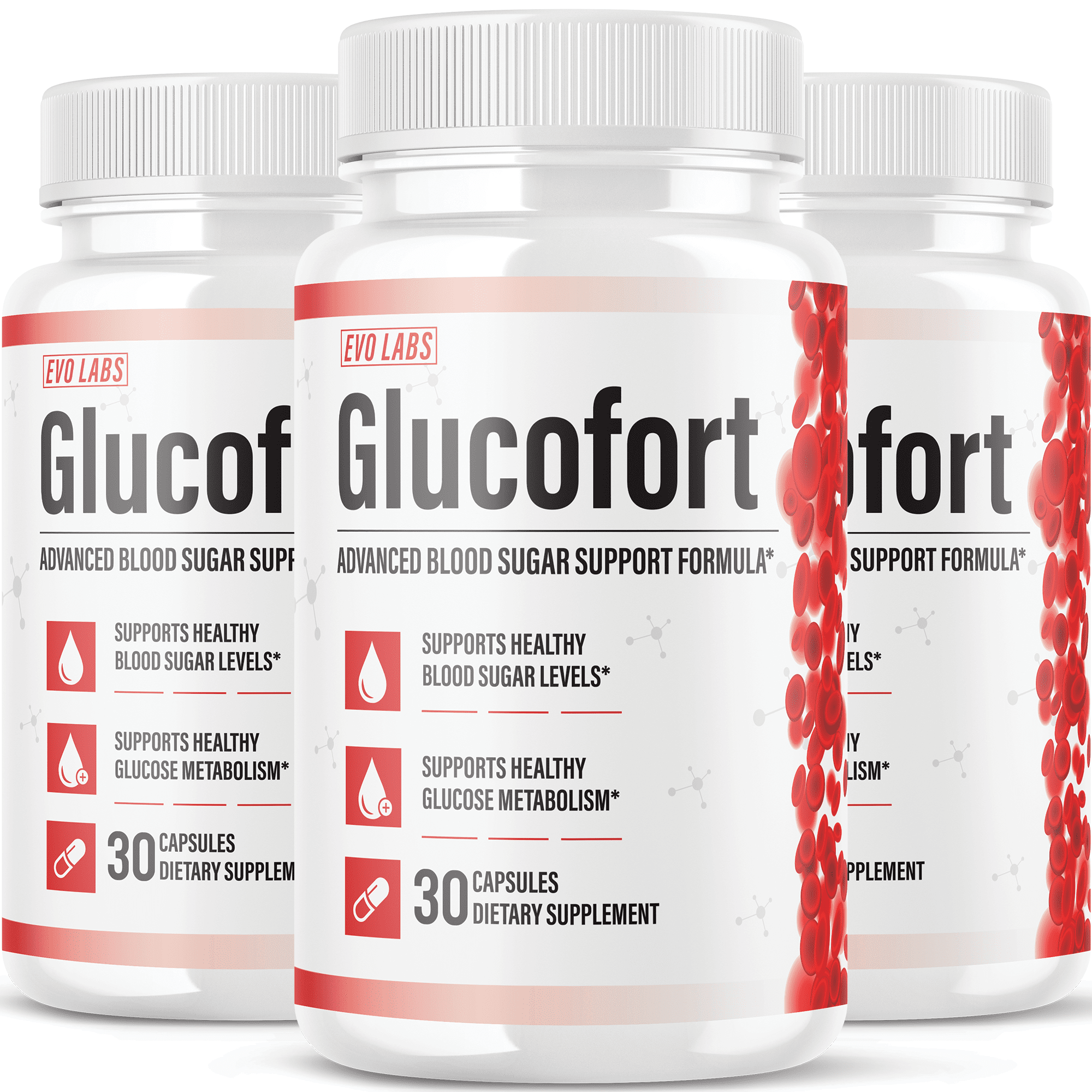 Glucofort Advanced Blood Sugar Support Formula Health & Wellness Dietary Supplement 90 Ct (3
