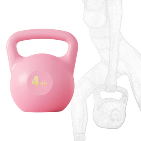 DYNWAVECA Water Filled Kettlebell Fitness Kettlebell Workout Strength Training Self Filled Kettlebell for Sports Lift Hips Squats Pink 4kg