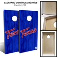 thumbnail image 2 of Slick Woody's Backyard Texas Solid Wood Cornhole Board Set with 8 Bags in Blue, 2 of 2