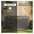 thumbnail image 4 of SONGMY 100 Gallon Resin Deck Box with Cushion, Waterproof Outdoor Storage Box with Lockable Lid for Garden Tools, Patio Cushions (Light Brown), 4 of 7