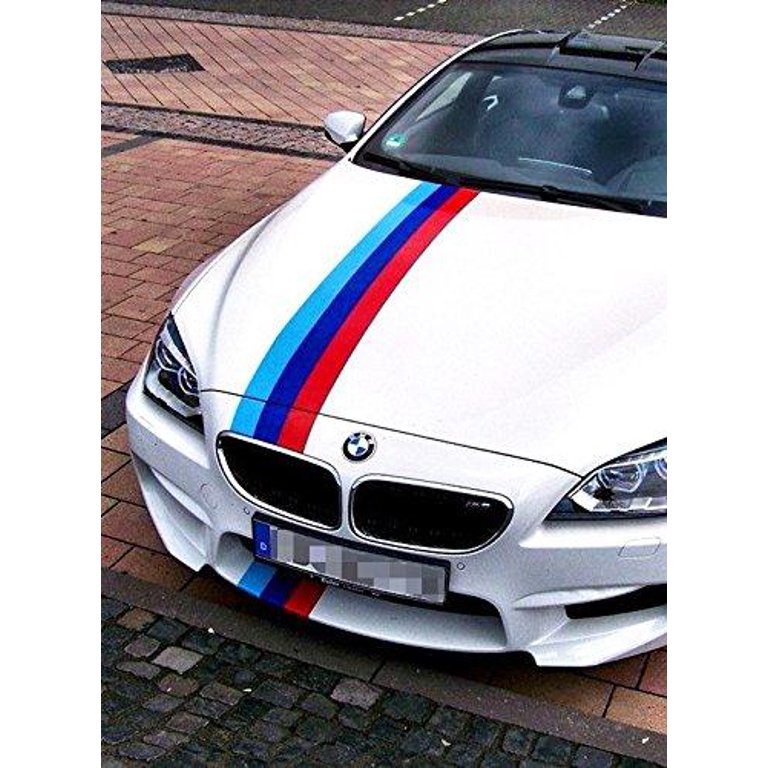 59 M-Colored Stripe Custom Exterior Decor Sticker For BMW Body Hood Bumper  Roof