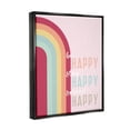 thumbnail image 3 of Stupell Be Stay Spread Happy Pink Rainbow Landscape Painting Black Floater Framed Art Print Wall Art, 3 of 6