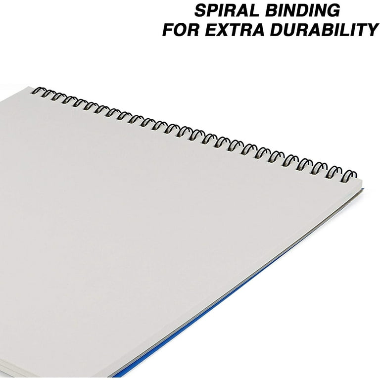 Emraw 6 x 8 Top Bound Spiral Premium Sketch Pad Can be Use with Pens,  Markers, Pencils Perfect for Writing, Drawing & Sketching - 50 Per Pack  (Pack of 2) 