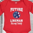 thumbnail image 4 of Inktastic Future Lineman Like Daddy Boys Long Sleeve Baby Bodysuit, 4 of 5