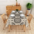thumbnail image 2 of RisChhery Black Mandala Floral Rectangle Tablecloth,Waterproof Stain Resistant Table Cover for Dining Kitchen,60x102 inch, 2 of 6