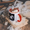 thumbnail image 5 of 3dRose, Arabian Horse Jumping Blurred Rider, 11oz Two-Tone Red Mug, 5 of 7