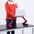 DEWIN Adjustable Laptop Desk, Portable Laptop Table Stand with 2 CPU