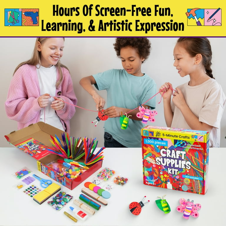 New 1000pcs Complete Art Supplies for Kids Craft Art Kit for Boys Girls  Kindergarten Home Supplies