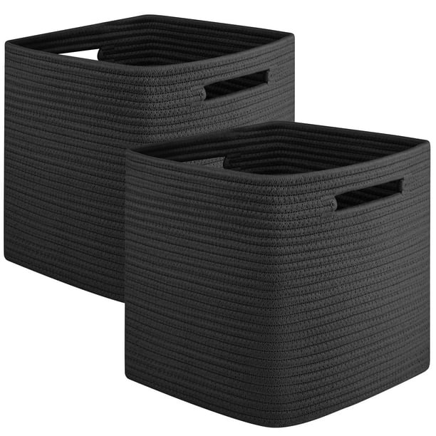 Organizador de almacenamiento Storage Cubes OIAHOMY, 33 x 33 cm, negro, paquete de 2
