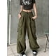 thumbnail image 1 of Casual Drawstring Y2k Cargo Pants Women 2023 Streetwear Loose Wide Leg Straight Trousers Female Ins Fashion Oversize Sweatpants G, 1 of 5