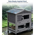 thumbnail image 6 of Aivituvin 62"L Outdoor Rabbit Hutch Indoor Rabbit Hutch Weatherproof Bunny Cage on Wheels Large Guinea Pig Cage with Run Removable Pull Out Tray, 6 of 9