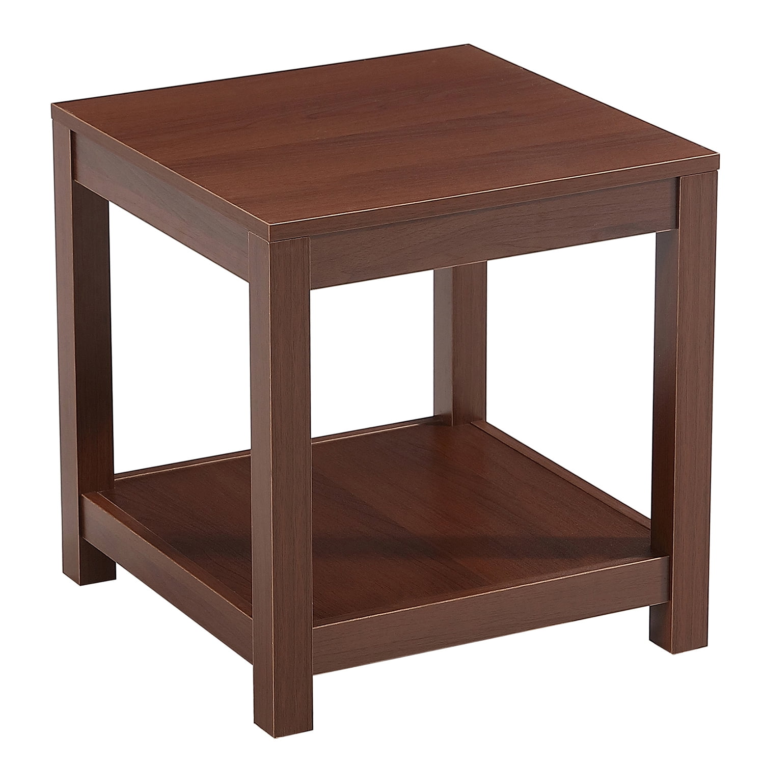 Kadyn End Table, Mid-Century Nightstand for Living Room, MDF Bedside Table with Storage Shelve, Brown Kadyn End Table, Mid-Century Nightstand for Living Room, MDF Bedside Table with Storage Shelve, Brown