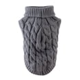 thumbnail image 1 of Suéter de punto de cuello alto Para mascotas Likrtyny ropa térmica transpirable invierno Perros gatos gris, 1 of 9