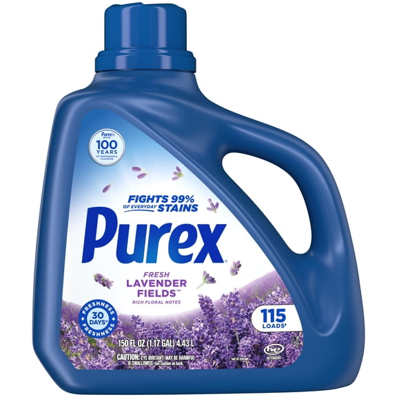 Purex Fresh Lavender Fields Liquid Detergent, 150 fl oz, 115 loads