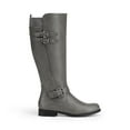 thumbnail image 2 of Dream Pairs Women's Riding Pirate & Motorcycle Buckle Knee High Boots: Comfortable Low Chunky Heel Flat Design, 2 of 7