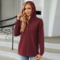 thumbnail image 4 of Siilsaa Sweatshirt for Women Zip Up Hoodies for Women Long Sleeve Casual Red,2XL, 4 of 5