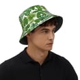 thumbnail image 4 of Green plants flowers and leaves Bucket Hat Foldable Fisherman Outdoor Summer Camping Travel Hiking Caps for Men Women, 4 of 7