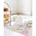 thumbnail image 4 of Happy Easter Kitchen Dish Towels for Drying Dishes Set of 3, Spring Easter Bunny Eggs Floral Colorful Plaid Waffle Weave Microfiber Hand Tea Bathroom Towels Quick Dry & Absorbent Towel 12x12, 4 of 7