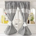 thumbnail image 2 of Model Window Curtains Decorative Stripe Curtain For 1/12 Dollhouses Living Room Bedroom Window Display Decoration, 2 of 8