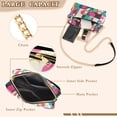 thumbnail image 3 of FORMRS Women Crossbody Purse with Chain Strap Vegan Leather Shoulder Handbag, Pink Geometric, 3 of 7