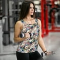 thumbnail image 4 of Vsdgher Colorful Flowers Print Tank Top Sports Vest Bra for Women Sports ,Performance Stretchy Quick Dry Sports Workout Running Top Vest with Removable Pads, 4 of 8