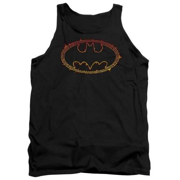 Batman - Flame Outlined Logo - Tank Top - Small