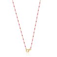 thumbnail image 2 of Sanrio Hello Kitty Sterling Silver Enamel Pink Beaded Station Necklace - 18'' Chain, Officially Licensed, 2 of 5