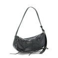 thumbnail image 3 of No Boundaries Women's Fashion Drawstring Hobo Bag, Black, 3 of 4