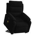 thumbnail image 4 of Sillón reclinable VidaXL de terciopelo negro con levantamiento eléctrico para masajes, sillón con in, 4 of 9