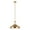 Polished Brass / Glossy Opal Glass, variant on PD344014UBGO-Alora Lighting-Palmetto - 1 Light Pendant-11.63 Inches Tall and 14.5 Inches Wide-Urban Bronze Finish