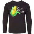 thumbnail image 3 of Inktastic Aw, Shucks, I'm Cute Corn Humor Long Sleeve Youth T-Shirt, 3 of 5