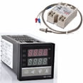 thumbnail image 3 of Digital LCD PID REX-C100 Temperature Controller Set + K Thermocouple + Max.40A SSR, 3 of 7