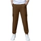 thumbnail image 2 of Pantalones largos para niño grande, pantalones multibolsillos, pantalones deportivos hasta el tobillo de color liso para niño, pantalones con cintura elástica, pantalones de algodón para niño, 2 of 7