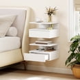 thumbnail image 2 of HOMCOM Floating Nightstand Set of 2, Bedside Table with Drawer and Shelf, 2 of 10