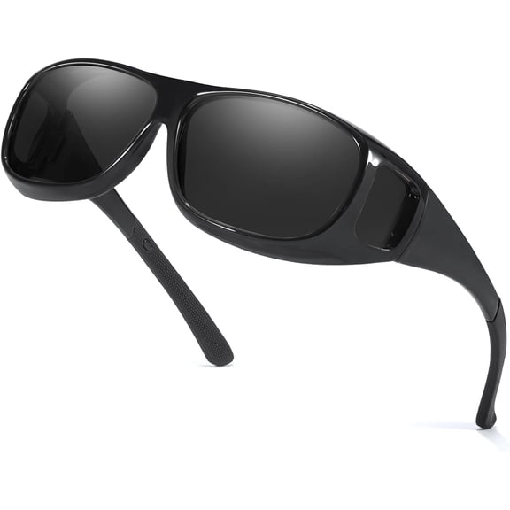 Polarized Fit Over Sunglasses for Men Women Wrap Around Sunglasses to Wear Over Glasses with UV Protection TS4106