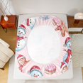 thumbnail image 5 of Manfei Cute Christmas Snowman Full Size Sheets,Cartoon Gingerbread Man Bed Sheets,Sweet Dessert Ckae Sheet Sets For Girsl Kids,Luxury Bedroom Decor,4-Piece, 5 of 7
