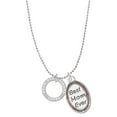 thumbnail image 1 of Delight Jewelry Silvertone Strong Brave Fearless Infinity Ring Best Mom Ever Charm Necklace, 1 of 4
